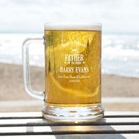 father of the bride personalised glass beer tankard special offer
