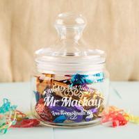 Favourite Teacher Customised Glass Sweet Jar
