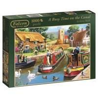 Falcon Games Deluxe Busy Time on The Canal Jigsaw Puzzle (1000-Piece Multi-Colour)