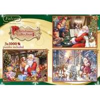 Falcon De Luxe Christmas Christmas Collection Box Set Vol1 3 x 1000pcs Puzzles