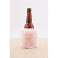 Faux Fur Insulated Drink Holder, PINK