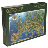 Falcon De Luxe Map of Europe Jigsaw Puzzle 1500 Pieces