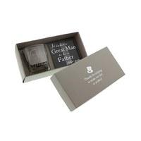 Father of the Groom Whiskey Glass and Coaster Gift Set