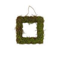 faux moss and wicker square frame small