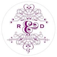 fanciful monogram small sticker