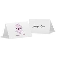 Fanciful Monogram Place Card With Fold