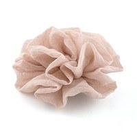 Fabric Ruffle Flower - Large - Putty Grey