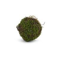 faux moss and wicker pomander large