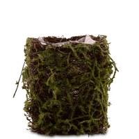 Faux Moss and Wicker Mini Favour Planter with Liner