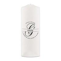 Family Circle Monogram Personalised Unity Candle - Ivory