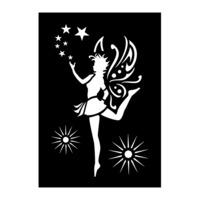 fairy airbrush adhesive stencil