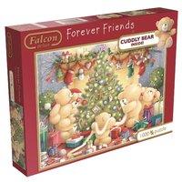 falcon de luxe forever friends with plush teddy bear 1000 pieces