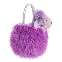 fancy pal schnauzer in purple bag 8in