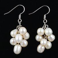 Fashion Sterling Silver With Pearl Women\'s Earrings