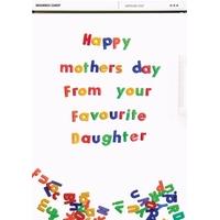 favourite daughter mothers day card