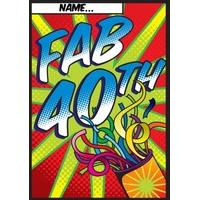 Fab 40th | Personalised Birthday Card