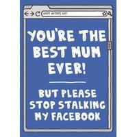 facebook stalker funny mothers day card