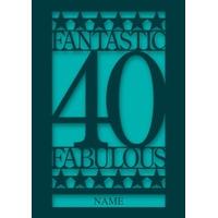 fantastic 40 personalised birthday card