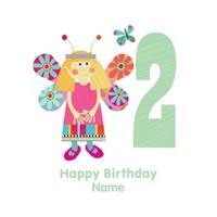 fairy 2 childrens birthday card