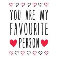Favourite Person| Romantic Valentine\'s Day Card |VA1048SCR