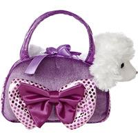 fancy pal 8 inch purple poodle with bow