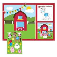 Farmhouse Fun Party Activity Placemats and Stickers