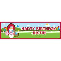 Farmhouse Fun Personalised Party Banner