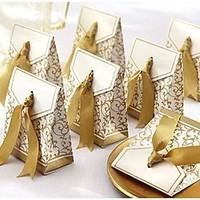 Favor Box With Gold Ribbon (Set of 12)