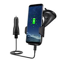 Fast Car Wireless Charger 10.8W Fast Charge Vehicle-mounted Holder for Samsung S8 S8 S7 S7 edge S6 edge Plus Note5 and All Qi Smartphone
