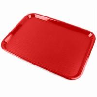 fast food tray small red 10 x 14inch pack of 12