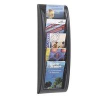 Fast Paper (A5) Wall-Mounted Literature Holder with 5 Pockets (Black)
