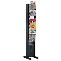 Fast Paper Floorstanding Display with 10 Compartments (Black)