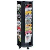 Fast Paper Carousel Mobile Literature Display with 40 A4 Pockets (Black)