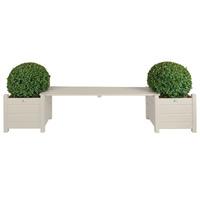 Fallen Fruits Set of 2 Benches With Planters in White
