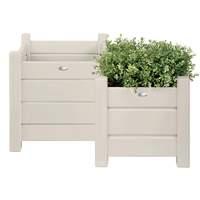 Fallen Fruits Set of 2 Square Planters in White