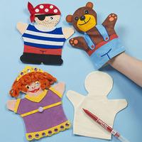 fabric hand puppets pack of 6