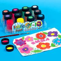 fabric paint pots pack of 12