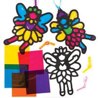 fairy stained glass decoration kits pack of 6
