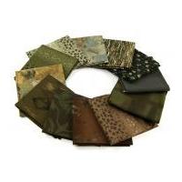 Fat Quarters Cotton Quilting Fabric Assorted Brown