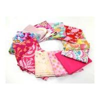 Fat Quarters Cotton Quilting Fabric Assorted Pink