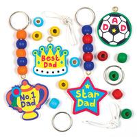 fathers day keyring kits pack of 4