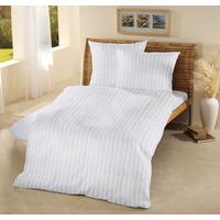 Fair Trade & Organic White Satin Stripe Super King Pillow Case-set of 2