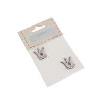 Fabric Covered Wooden Buttons Crown
