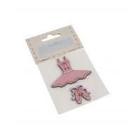 Fabric Covered Wooden Buttons Ballet