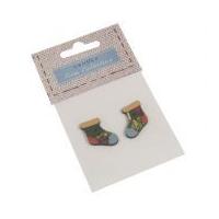 Fabric Covered Wooden Buttons St...