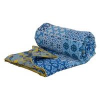 Fairtrade Cotton Voile Tile Print Quilt - 210 x 230cm