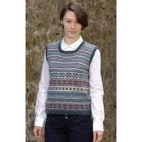 Fairisle Tank Top and Short Sleeve Sweater in Wendy Merino 4 ply (5806) - Digital Version