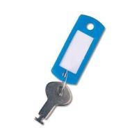Facilities Key Hanger Standard with Fob Label 50x22mm Blue Pack 100