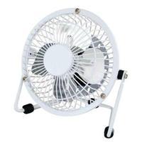 Facilities Desk Fan 4 inch With Tilt USB 2.0 Interface White 106143