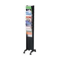 Fast Paper Floorstanding Display with 10 Compartments Black 278N.01